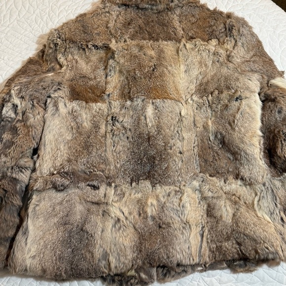 Vintage Rabbit Fur Bomber Jacket size XL - Picture 5 of 13